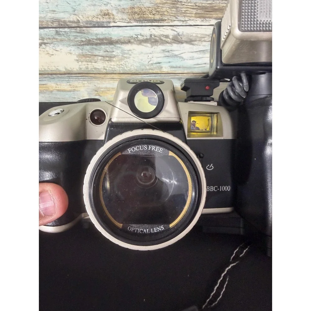 Argus BBC-1000 35mm Film Camera Champagne Black Good Focus Free Motor Drive